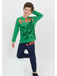 πιτζάμα παιδική rolypoly t- rex dino rp2517a-πράσινο