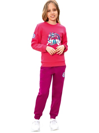 σετ elsima φόρμα παιδική φούτερ skiing 2497a-ροζ σε προσφορά