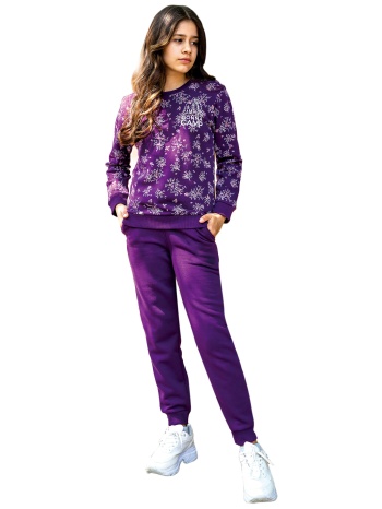 σετ elsima φόρμα εφηβική φούτερ campers 2504b-μωβ σε προσφορά