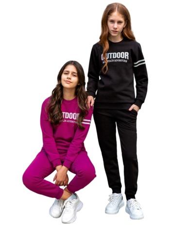 σετ elsima φόρμα εφηβική φούτερ outdoor 2508b-βιολετί σε προσφορά