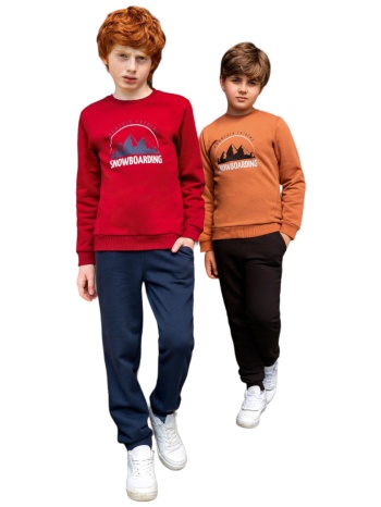 σετ elsima φόρμα εφηβική φούτερ snowboarding 2488b-μπεζ σε προσφορά