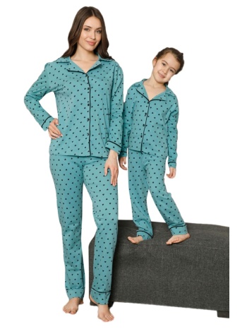 πιτζάμα παιδική - εφηβική με κουμπιά little hearts 73023k σε προσφορά