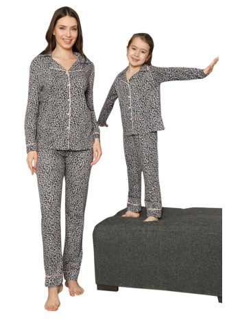 πιτζάμα παιδική - εφηβική με κουμπιά tiger mama 73005k σε προσφορά