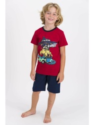 πιτζάμα παιδική rolypoly cars of the sea rp1697-μπορντώ