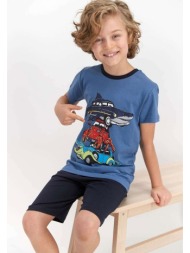 πιτζάμα παιδική rolypoly cars of the sea rp1697-μπλε ιντιγκο