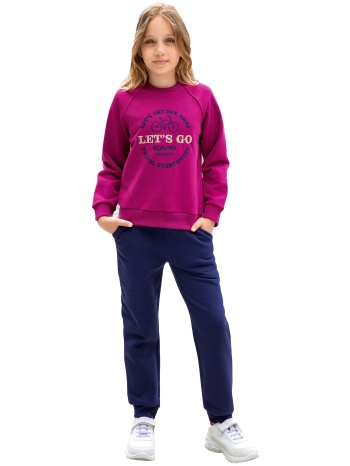 σετ elsima φόρμα παιδική φούτερ let`s go 2495a-μωβ σε προσφορά