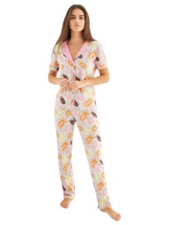πιτζάμα γυναικία με κουμπιά drippy donuts 53421