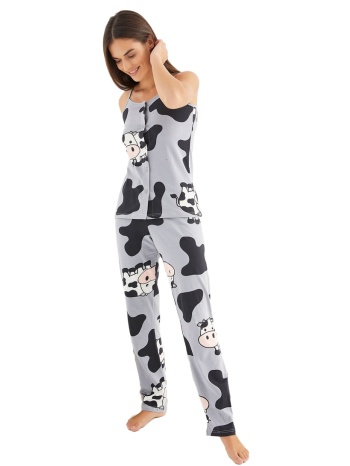 πιτζάμα γυναικεία με λεπτή τιράντα και κουμπιά moo 55144 σε προσφορά