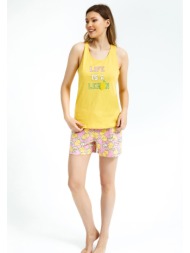 πιτζάμα γυναικεία με σορτσάκι lemon life ar1845