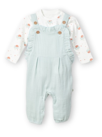 σετ σαλοπετα & μπλουζα biorganic pretty bunny brg60681-μέντα σε προσφορά