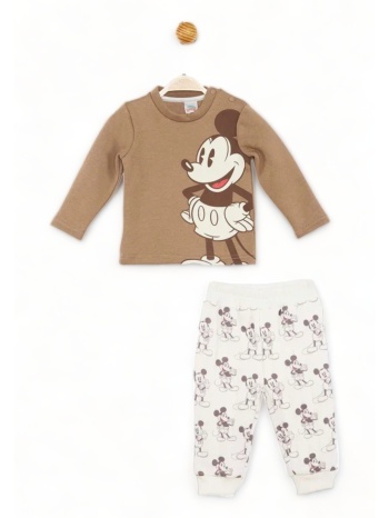 σετ βρεφική φόρμα cimpa disney mickey mouse καφέ-εκρού σε προσφορά