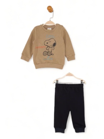 βρεφικό σετ φόρμας cimpa snoopy γκριμπεζ sn21614-πέπερ σε προσφορά