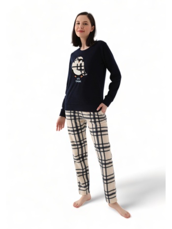 πιτζάμα γυναικεία polar fleece arnetta penguin ar2662w-μπλε σε προσφορά