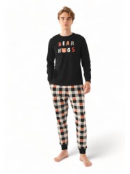 πιτζαμα ανδρική family edition rolypoly bear hugs rp3175m-μαύρο
