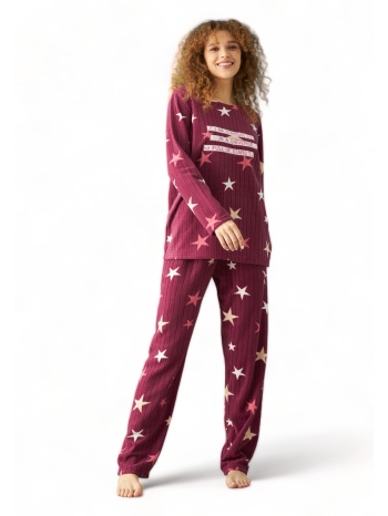 πιτζαμα γυναικεία fleece siyah inci stardust σε προσφορά