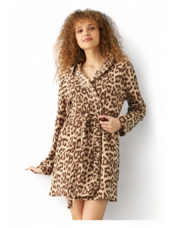 ρόμπα γυναικεία fleece siyah inci leo si23238004-μπεζ σε προσφορά