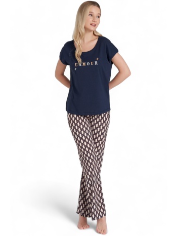 πιτζάμα γυναικεία βισκόζ pijadore l`amour pjdr1634-μαύρο σε προσφορά