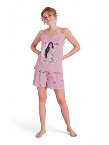 πιτζάμα γυναικεία με σορτσάκι pijamood good morning σε προσφορά