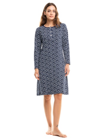 νυχτικό βαμβακερό cherry floral chr117-μπλε σκούρο σε προσφορά