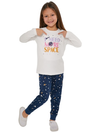 πιτζαμα παιδική rolypoly need space kid rp3176k-λευκό σε προσφορά