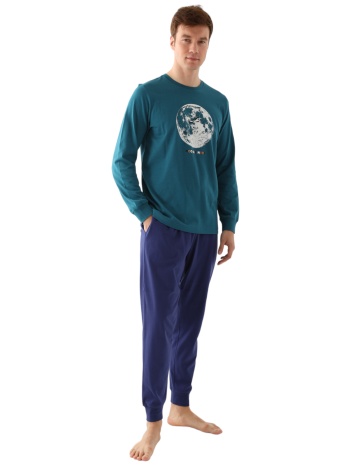 πιτζάμα ανδρική rolypoly moonday rp3205-πετρόλ σε προσφορά