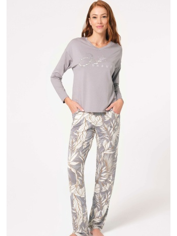 πιτζάμα γυναικεία anil bamboo beauty γκρι 9841anl-γκρι σε προσφορά