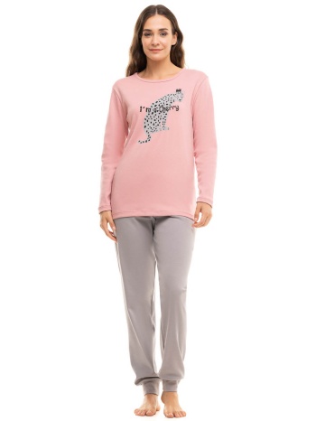πιτζαμα γυναικεία βαμβακερή cherry i am a cherry chr1146-ροζ σε προσφορά