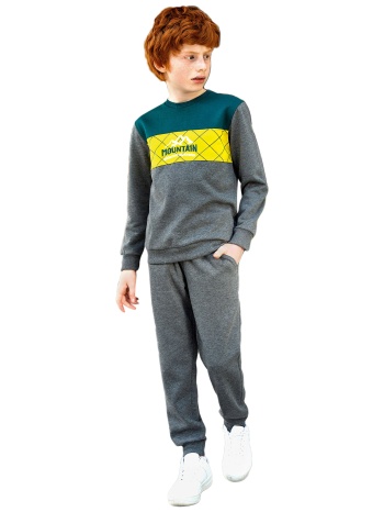 σετ elsima φόρμα εφηβική φούτερ mountain 2486b-πράσινο σε προσφορά