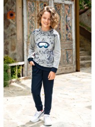 σετ φόρμα elsima παιδική ski mask 2410b-γκρι