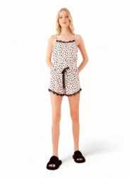 πιτζάμα γυναικεία αμάνικη pink spotted elitol 6423