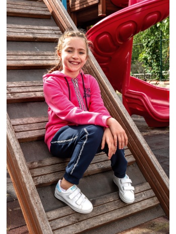 σετ elsima φόρμα παιδική φούτερ με ζακέτα girl power σε προσφορά