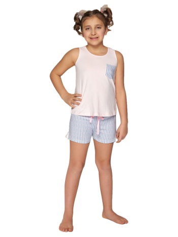 πιτζάμα παιδική βαμβακερή ροζ sevim pink & blue 7985 σε προσφορά