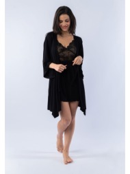 σετ νυχτικό - ρόμπα black bambu 11317