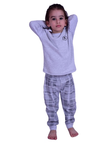πιτζάμα παιδική biorganic καρό παντελόνι comfort 59655 σε προσφορά
