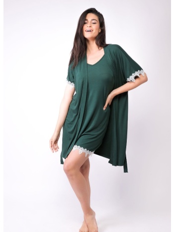 σετ ρόμπα - νυχτικό viscose green woods 84418 σε προσφορά