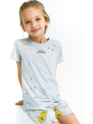 πιτζάμα παιδική κορίτσι bee sweet rp2773b-γκρι