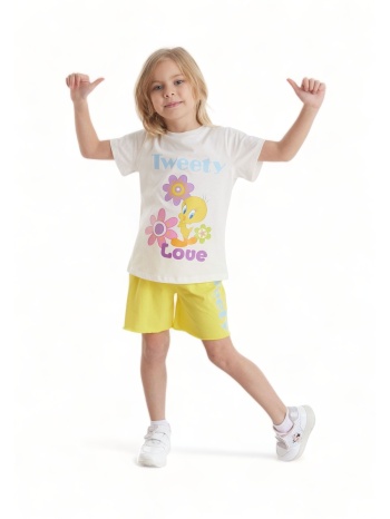 πιτζάμα παιδική με σορτσάκι tweety love tw19601-λευκό σε προσφορά