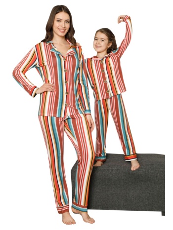 πιτζάμα παιδική - εφηβική με κουμπιά colorful 73024k σε προσφορά