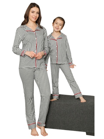 πιτζάμα παιδική - εφηβική με κουμπιά black tailored 73007k σε προσφορά