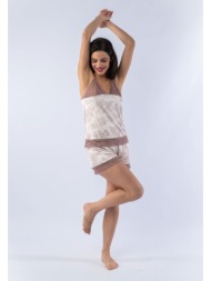 πιτζάμα γυναικεία με σορτσάκι viscose ultra soft 12813