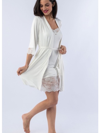 σετ νυχτικό - ρόμπα bambu romantic lace 10934 σε προσφορά