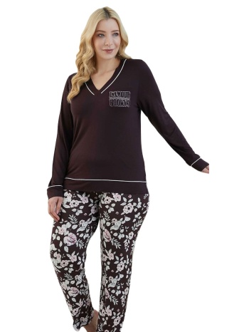 πιτζάμα plus size sevim dreamy floral 13232 σε προσφορά