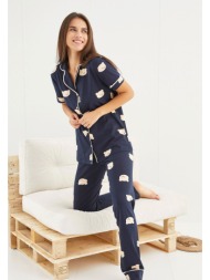 πιτζάμα γυναικεία με κουμπιά cutie pie 55120a