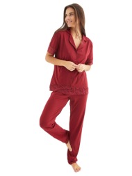 πιτζάμα γυναικεία με κουμπιά cherry pop 53402