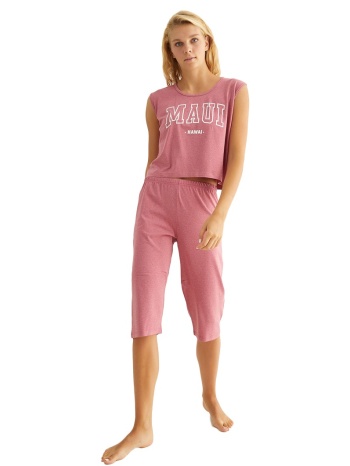 πιτζάμα γυναικεία με κάπρι hawai time 81036 σε προσφορά