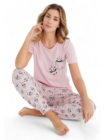 πιτζάμα γυναικεία ipektenim panda ipkt8429-ροζ σε προσφορά