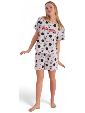 πιτζάμα γυναικεία με σορτσάκι hello kitty joy hk114a-γκρι σε προσφορά