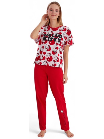 πιτζάμα γυναικεία με μακρύ παντελόνι hello kitty fresh σε προσφορά