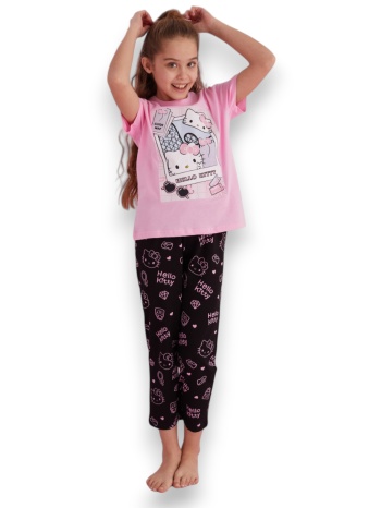 πιτζάμα παιδική με μακρύ παντελόνι hello kitty travel σε προσφορά