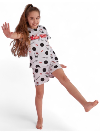 πιτζάμα παιδική με σορτσάκι hello kitty joy hk114k-γκρι σε προσφορά